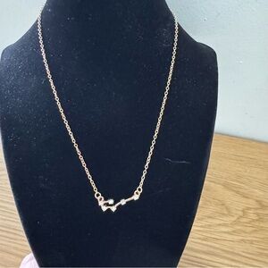 Elegant Gold Zodiac Constellation Leo Necklace Accents
